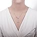 BERRICLE Sterling Silver Infinity Cross Lariat Necklace for Women, Rhodium Plated 17 inch