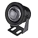 Lemonbest 10w Warm White LED Underwater Light Spotlight Flood Lamp for Fountain Pond Garden Pool Landscape Outdoor Ac 85-265v Us Plug Black Housing