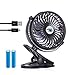 Stroller Clip Fan - USB Rechargeable, Clip on Fan, 360° rotation - Black, by Eazyclips