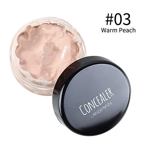 Concealer Cover Cream Flawless Colour Changing Foundation Makeup Warm Skin Tone Foundation liquid Base Nude Face Moisturizing Liquid Cover Concealer for Women and Girls (C)