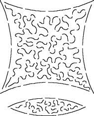 6" Stipple Double Wedding Ring Quilting Stencil