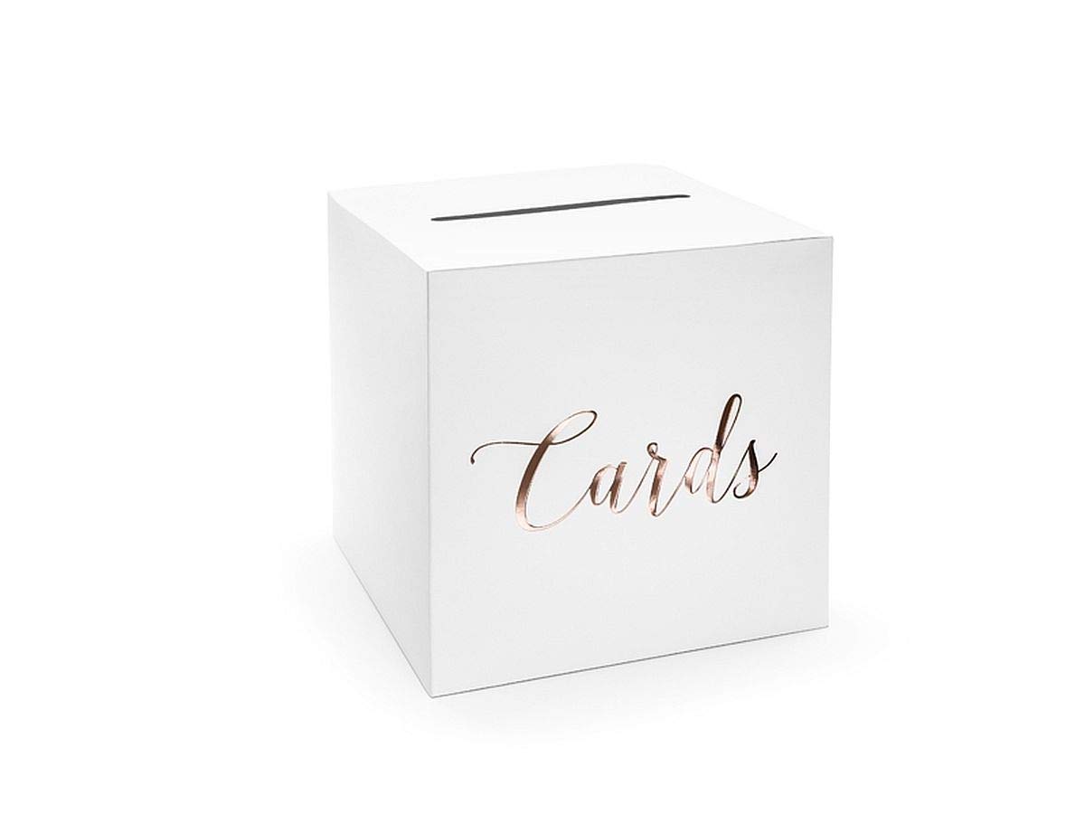 PartyDeco Money Box for Wedding Cards Gift Box Wedding Party Accessories (Rose Gold)