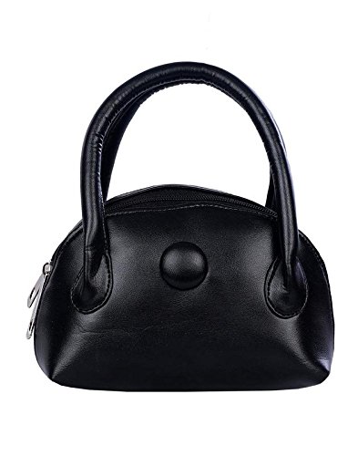 belladona leather small hand held pouch for women and girls - black (poh_7)