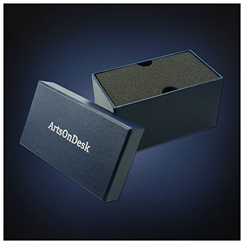 Desk Accessories Artsondesk Modern Art Business Card Holder St201 Stainless Steel Satin Finish Office Equipment Supplies