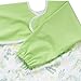 Hi Sprout Unisex Infant Toddler Baby Super Waterproof Sleeved Bib, Reusable Bib with Sleeves& Pocket, 12-24 Months (blooming spring)