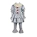 Pennywise Costume Halloween Deluxe Clown Cosplay Costume Outfit It Movie For Adults Kids (Male L)