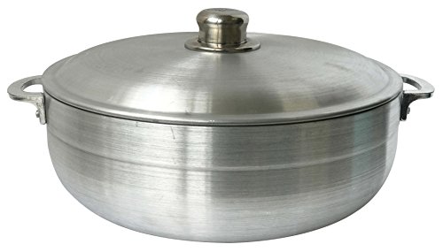 Wee's Beyond 6632-11 Heavy Gauge Caldero Dutch Oven with Aluminum Lid, 9.5 quart, Silver