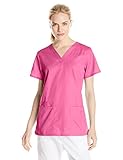 Cherokee Women's WW Flex V-Neck Scrub Top, Shocking Pink, Small