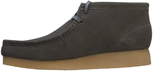 navy blue leather wallabees