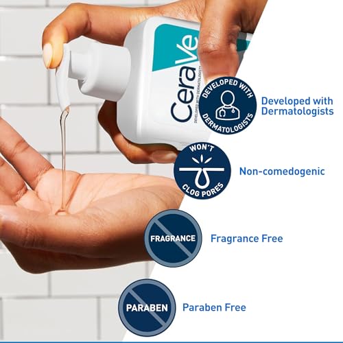 CERAVE ACNE CONTROL CLEANSER, 2% SALICYLIC ACID TREATMENT FORMULATED WITH NIACINAMIDE + CERAMIDES + OIL ABSORBING CLAY, GENTLE FACE WASH HELPS CLEAR & PREVENT ACNE, FRAGRANCE FREE, 16 OUNCE