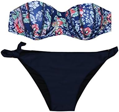 SZHEM Womens Strapless Bikini Sets Push Up Swimsuit Bathing Suit Swimwear