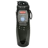 Rubbermaid Reusable Chug Hydration Bottle Dark Grey 30 Ounces (Pack of 3 Reusable Bottles)