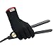 HSI Professional Heat Resistant Glove for Curling and flat iron. Black and red