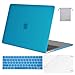 MOSISO Compatible with MacBook Pro 13 inch Case M2 2025, 2024, 2023, 2022-2016 A2338 M1 A2251 A2289 A2159 A1989 A1708 A1706, Plastic Hard Shell&Keyboard Cover&Screen Film&Storage Bag, Aqua Blue