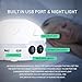 HemingWeigh White Noise Sound Machine - Quality Sounds Masks Disturbing Noise and Reducing Sound for Improved Sleep Relaxation and Enriched Concentration - Built in USB & LED Night Light.