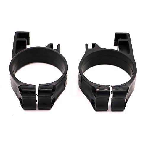Alpha Rider Motorcycle Front Fork Guard Slider Protector Fender Black Plastic Clamp Clip