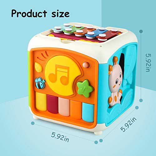 Tikooere Activity Cube Toy for 1 Year Old Gift, 7 in 1 MultiFunction