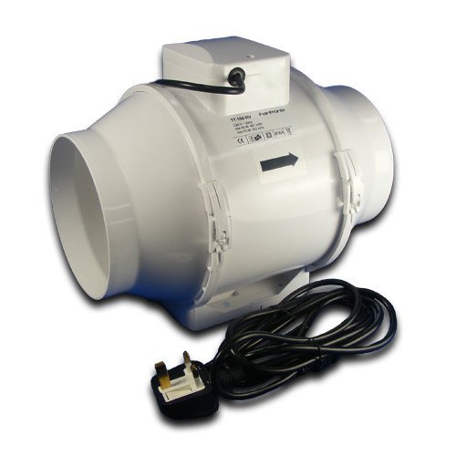 InLine Mixed Flow Bathroom Air Extractor Fan Ventilation Hydroponics