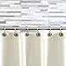 BINO | Shower Curtain Hooks, Brushed Nickel | Set of 12 Shower Curtain Rings | Shower Hooks for Curtain Shower Rings