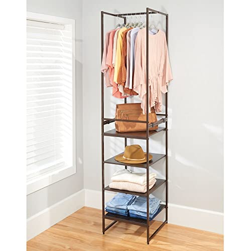 mDesign Modular Closet Organizer System, Vertical Storage Unit Sturdy