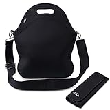 Lunch bag, Neoprene Reusable Lightweight Washable Insulated Lunch Tote/Lunch Box/Cooler Bag for Women, Adults, Kids, Girls with Shoulder Strap&Zip Closure (LLBB1001)