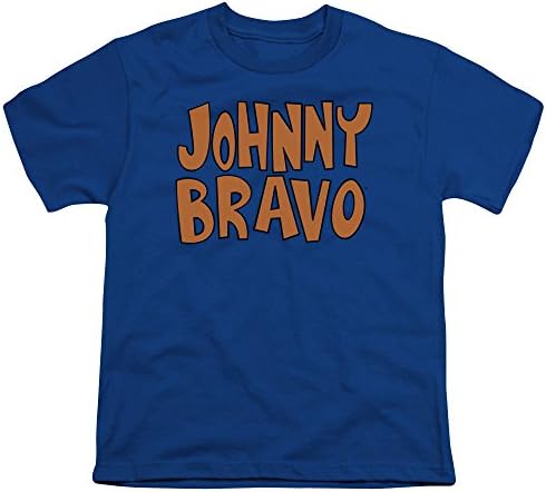 Johnny Bravo - Youth Jb Logo T-Shirt, X-Large, Royal Blue