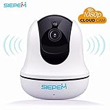 SIEPEM Home camera/1080P/Wifi Camera/Security Camera System Wireless with Night Vision,Indoor Camera/IP Camera with 2 Way Audio,Pet Camera/WiFi Baby Monitor,PTZ Wireless Webcam,SD Card &Cloud Storage
