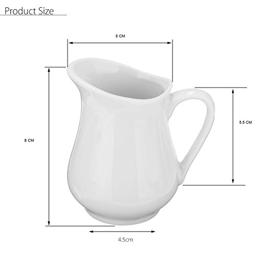 1 PCS Vintage Mini Ceramic Milk Jug Pot Arrangement Vase White Espresso