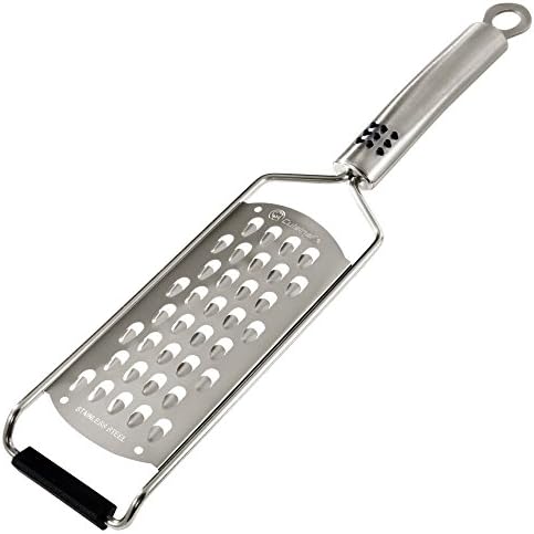 Cheese Grater with Extra Coarse, Classic Blade by CuisineFx. For Professional Kitchen, Made of Premium Stainless Steel, Dishwasher Safe. Impress with With Your Gourmet Toppings!