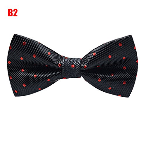 Gifts For Men ! Charberry Mens Trendy Explosive models Bow tie Adjustable Tuxedo Bowtie Wedding Bow Tie Necktie Formal (B)