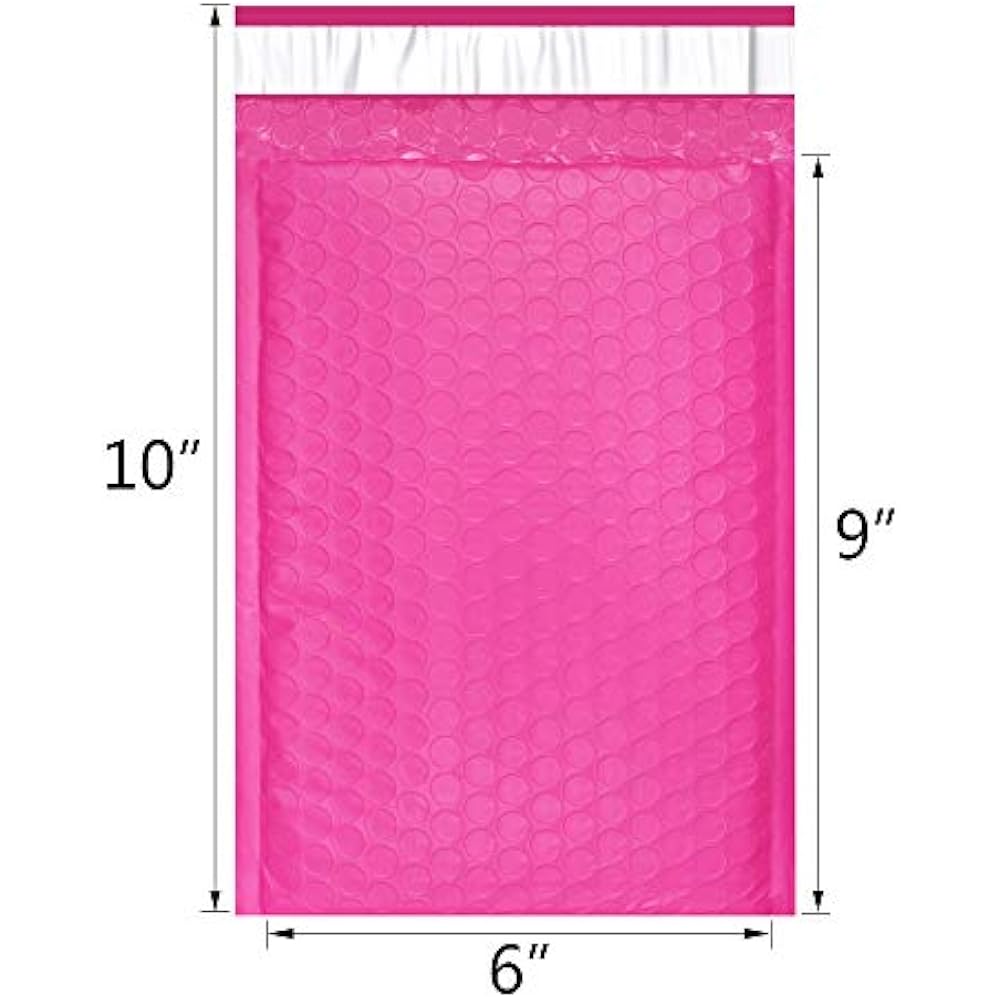 6x10 Mail Bags Inch Pink Poly Bubble Mailers Self Seal Padded Envelopes
