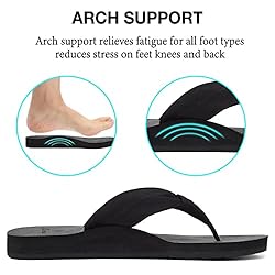 EQUICK Women's Flip Flops Arch Support Yago Mat