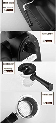 PXX Kaffeemaschine Kaffeemaschine, 5 Bar Druck Halbautomatische Dampf Typ Espresso Kaffeemaschine Überhitzung… – Bild 6