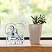 YWHL Personalized Customized Crystal Photo Picture 2D Etched Engraved Wedding Memorial Wife Girlfriend Birthday Gifts for Anniversary Her Him Husband Boyfriend (Customized)