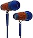 Symphonized Kids Volume Limited Premium Wood in-Ear Noise-isolating Headphones, Earbuds, Earphones with Mic (Bubble Blue)