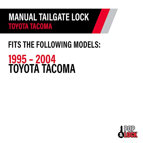 Pop & Lock Manual Tailgate Lock for Toyota Fits 1995 to 2004 Models (Color Black