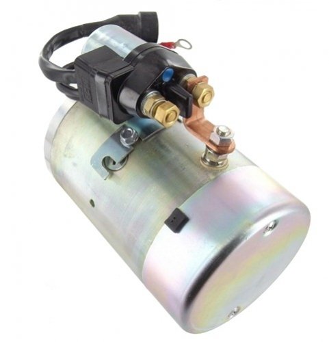 New Pump Motor with Solenoid Fits Dell, Fenner Stone, Maxon, Snowaway, and Waltco, Heavy Duty Double Ball Bearing One Post - Thumbnail 2