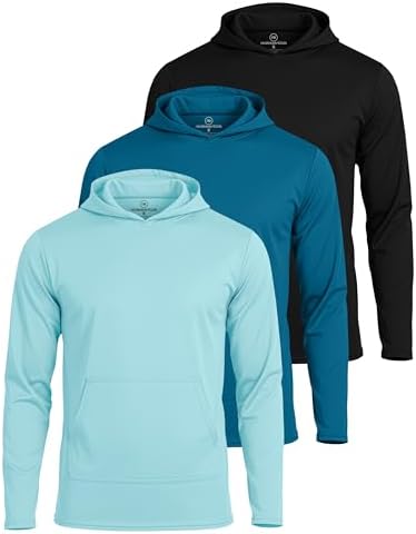 Real Essentials 3 Pack: Men's Dry Fit Wicking Long Sleeve Fishing