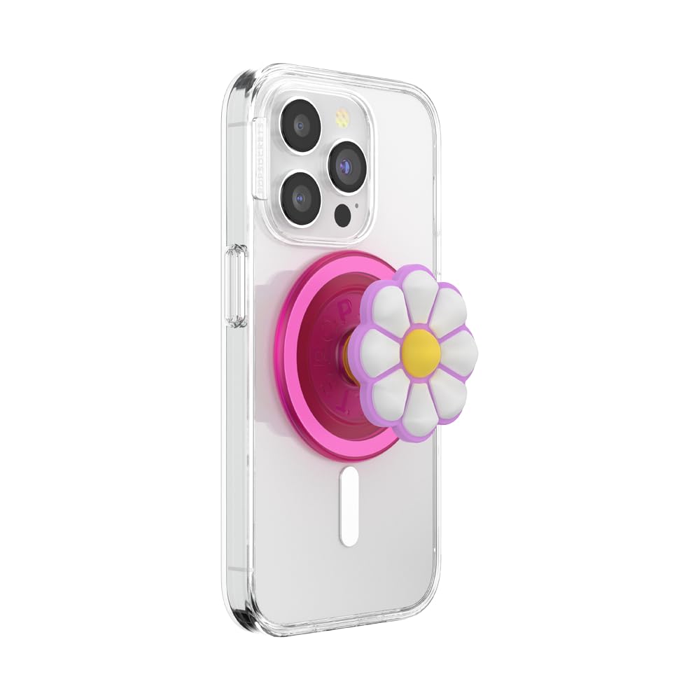 PopSockets Phone Grip for MagSafe with Kickstand, Magnetic Stand, Swappable Top, Secure Hold for iPhone MagSafe Cases, Phone & Tablet Grip, Cute PopSockets - Doodle Daisy Boca — image 1
