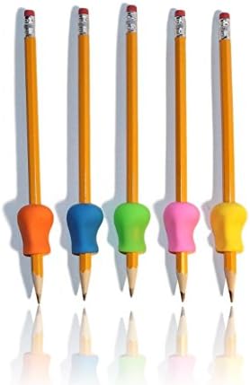 Pencil Grip, Ergonomic Writing Aid For Righties and Lefties, Universal Tripod, 10 Pack, Assorted Colors, Special Needs Writing Pencil Grip