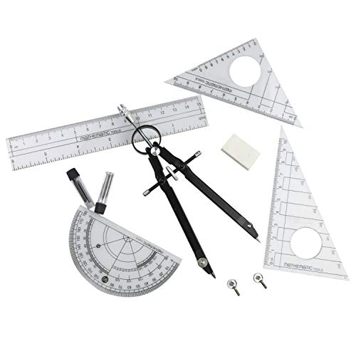 image for Professional Compass with Lock, Muhuyi Precision Spring Bow Compass an