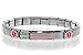 Dolceoro Medical Alert ID Bracelet for Women and Men - Customize Fitting and Engraving - Stretchable Italian Modular Charm Link - Stainless Steel