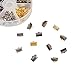 PH PandaHall 120pcs Ribbon Ends 6 Colors Belt Buckle End Tip Brass Ribbon Crimp Ends 10mm Leather Crimp Ends Pinch Crimp Clamp Cord Ends Fasteners for Belt Clip Repair Ending Jewelry Making