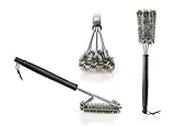 Expert Grillers - Barbecue Grill Brush - Perfect for your Char-Broil Grill - 3 in 1 Stainless Steel Bristles - Perfect Cleaner for Grill Cooking Grates and Racks