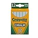 Crayola Chalk White & Colored 12-Pack (1 Pack of White & 1 Pack of Colored)