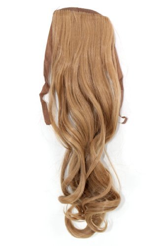 WIG ME UP - YZF-TC18-18 Hairpiece Pontail Pigtail extension slim light wavy comb and ribbon dark blond 18inch