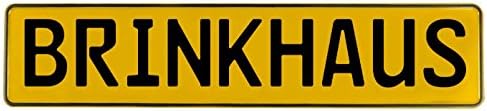 599094 Wall Art (Yellow Stamped Aluminum Street Sign Mancave Brinkhaus)