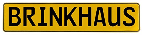 599094 Wall Art (Yellow Stamped Aluminum Street Sign Mancave Brinkhaus)