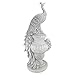 Design Toscano Staverden Castle Peacock on an Urn Garden Statue, 34 Inch Tall, Cast Stone Resin, Antique Stone Finish