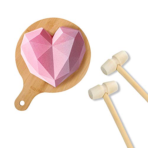 24 Pcs Small Little Mini Chocolate Wood Hammer Mallet,Wooden Hammers Mallets For Chocolate